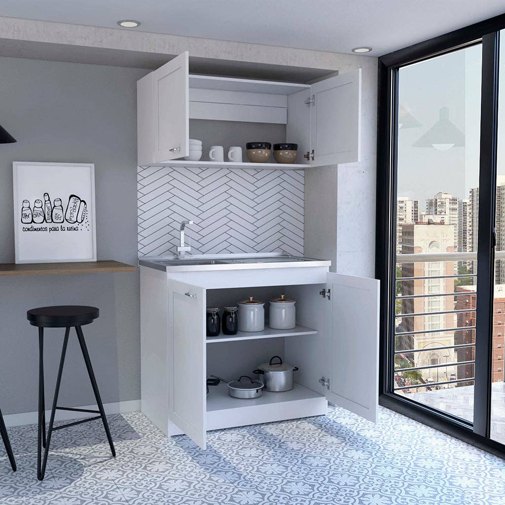 Blank Zurich Kitchen Set, with Lower and Upper Furniture for wholesale on Faire3