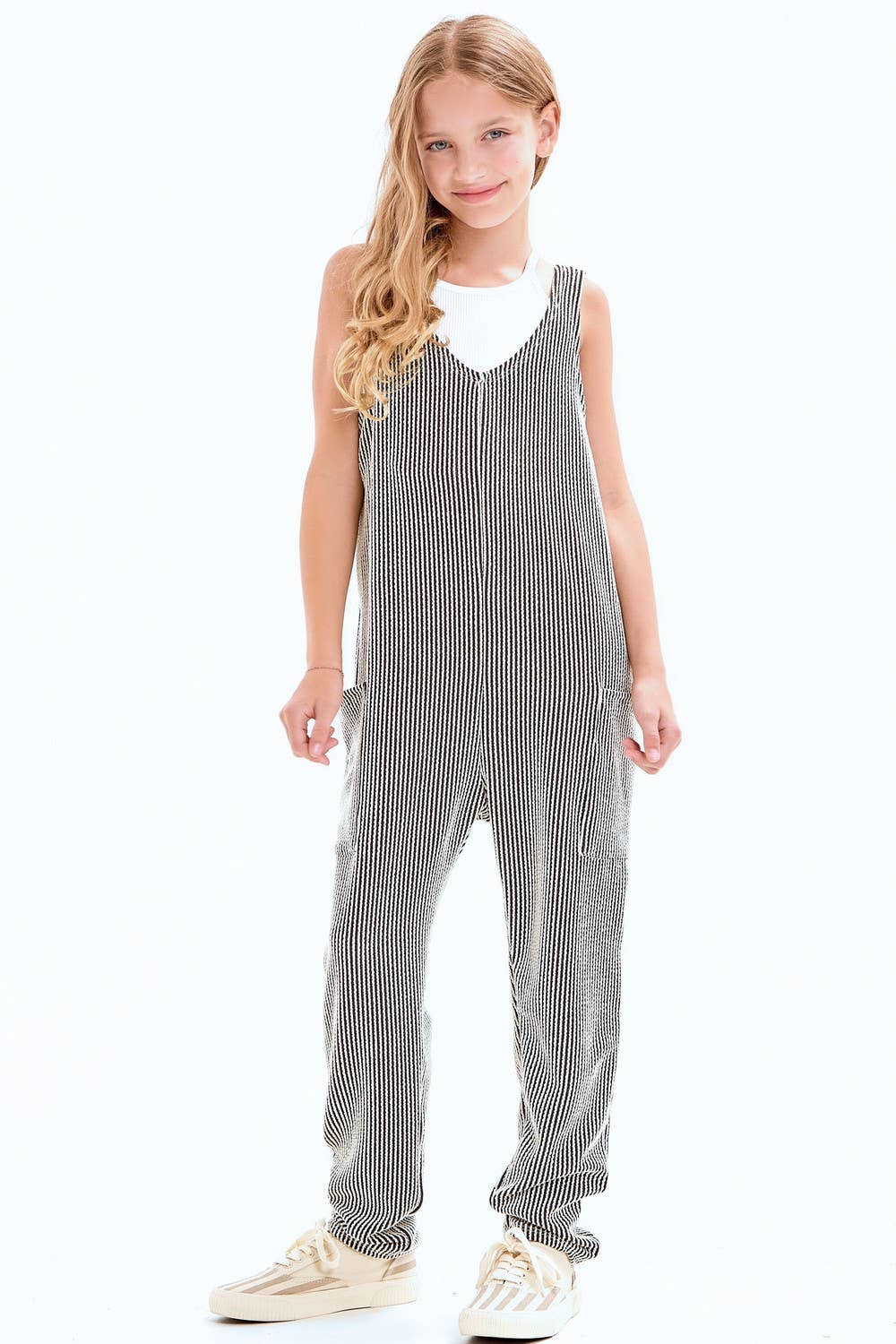 Good Girl - Wholesale Jumpsuit - Kids - Embossed Rib Sleeveless Jumpsuit /Overall /Onesie17