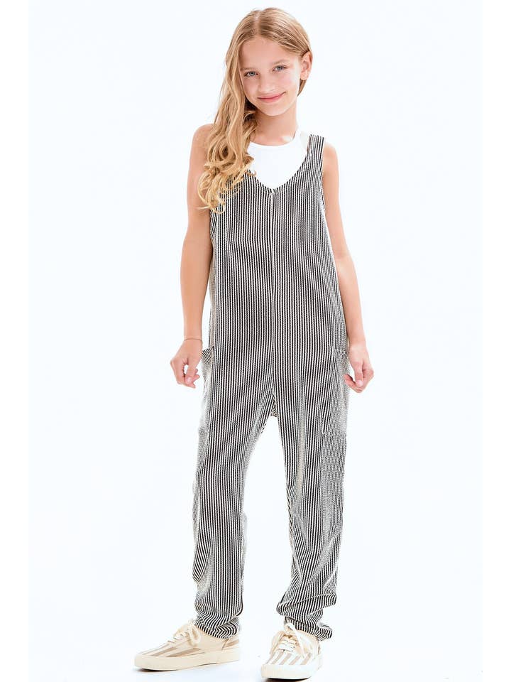 Good Girl - Wholesale Jumpsuit - Kids - Embossed Rib Sleeveless Jumpsuit /Overall /Onesie17