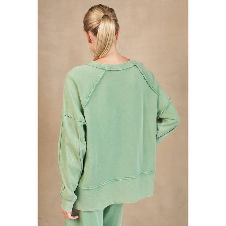 lalamia - Wholesale Sweatshirt - Women's - Raglan Matching Rib Sweatshirt5