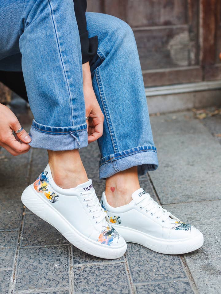 Watercolor Butterfly Sneakers for wholesale by Mumka