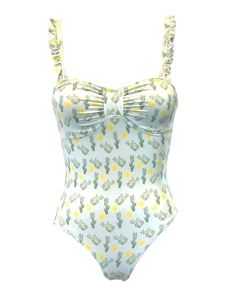 H e n r i e t t a Cactus Print 1 PC Swimsuit for wholesale by Swim With Poppies