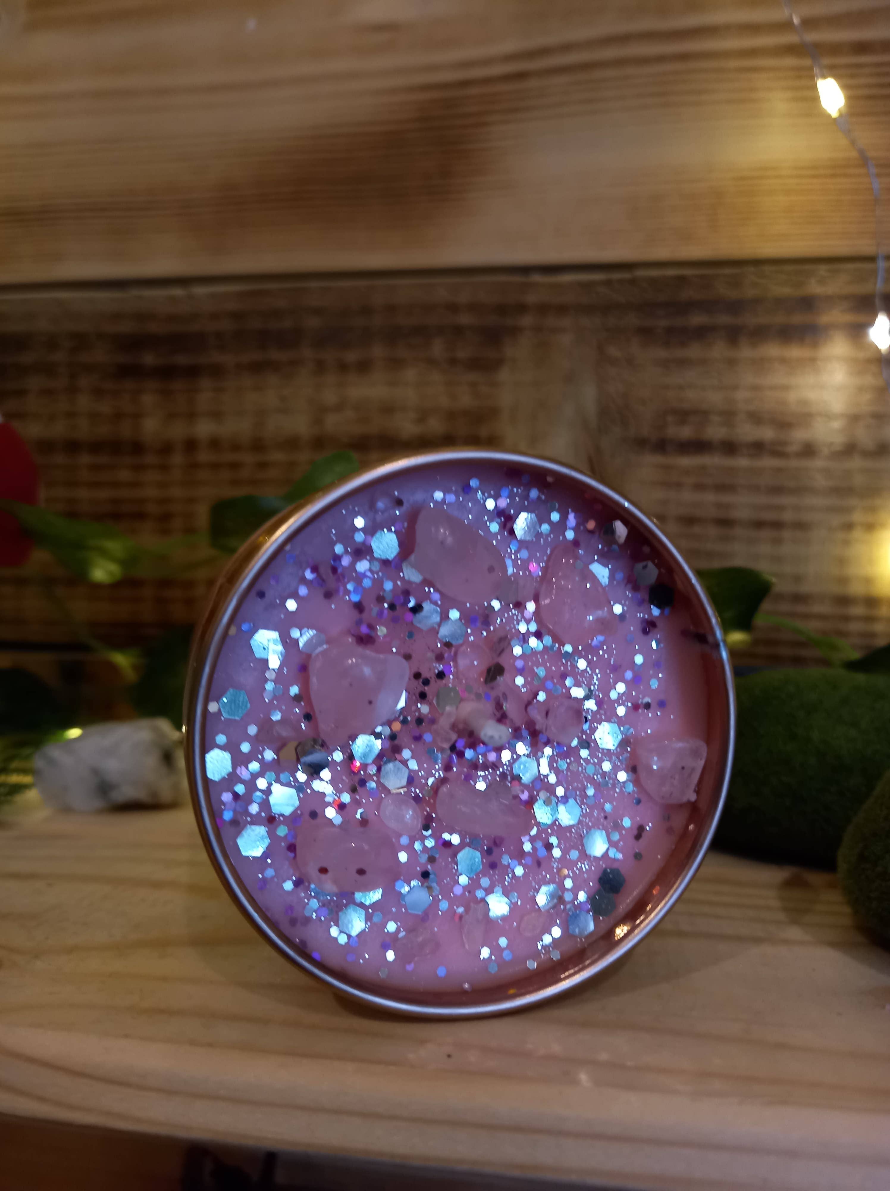 Cosy Rosie Candles - Wholesale Travel Candles - Handmade Rose Quartz Crystal Candle Scented2