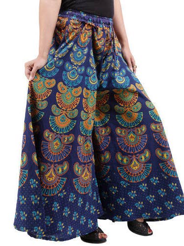 Women's Cotton Jaipuri Printed Palazzo in free size for wholesale by The Treasures of India