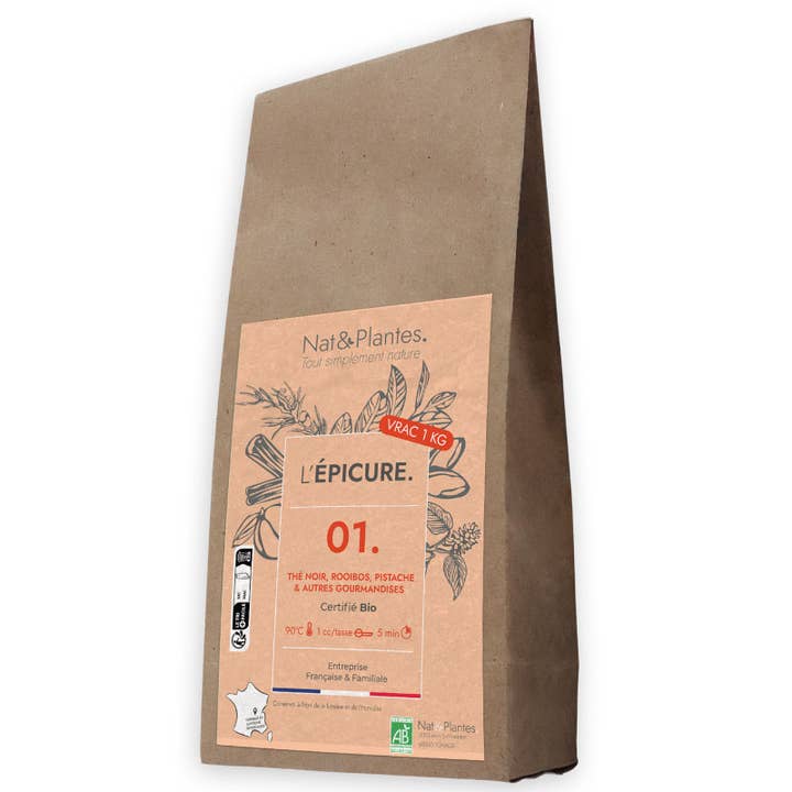 L'Epicure 1 organic loose leaf tea 1KG for wholesale by Nat&Plantes