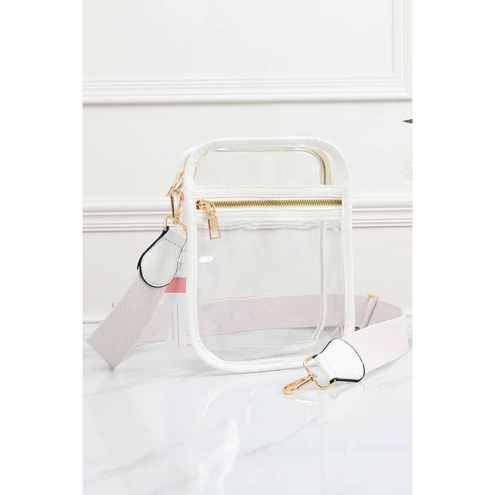 Hana - Wholesale Crossbody Bag - Women's - Clear PU Cross Body Mini Bag5