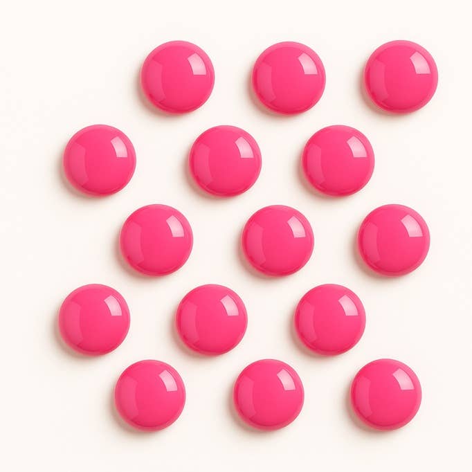 Factory Direct Craft - Wholesale Magnet - 1" Dia Mini Metal Button Magnets - Pack of 12 - Select Color10