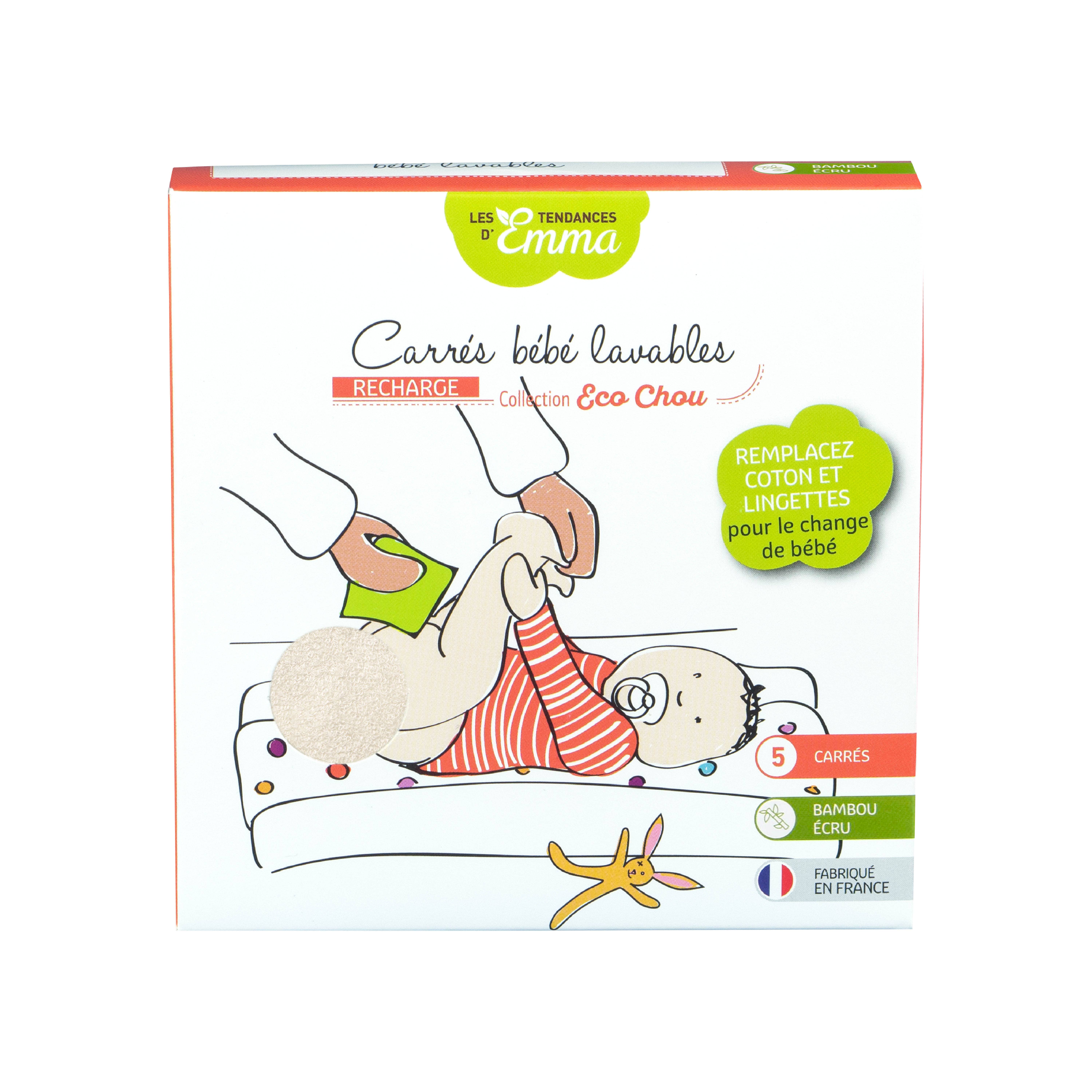 Les Tendances d'Emma - Wholesale Diaper (Cloth) - Baby - 5 Emma squares for babies13