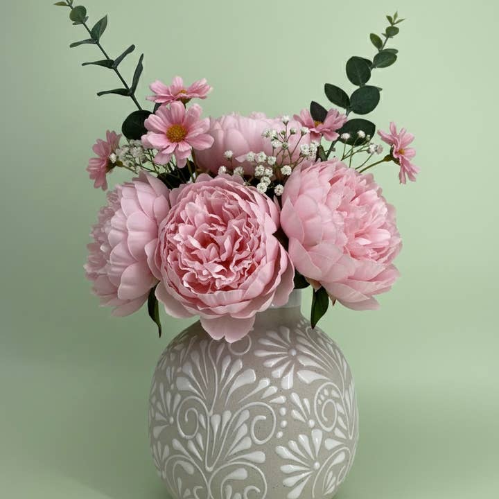 Ivory White Globe Floral Vase for wholesale by Fiesta McAllen LLC