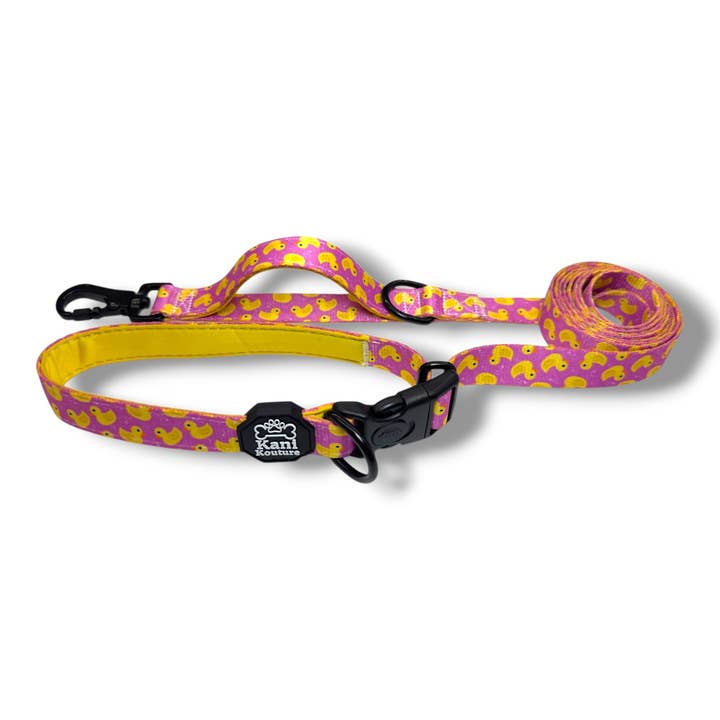 Rosa Gummiente - Freihändige Leine für den Großhandel von Kani Kouture