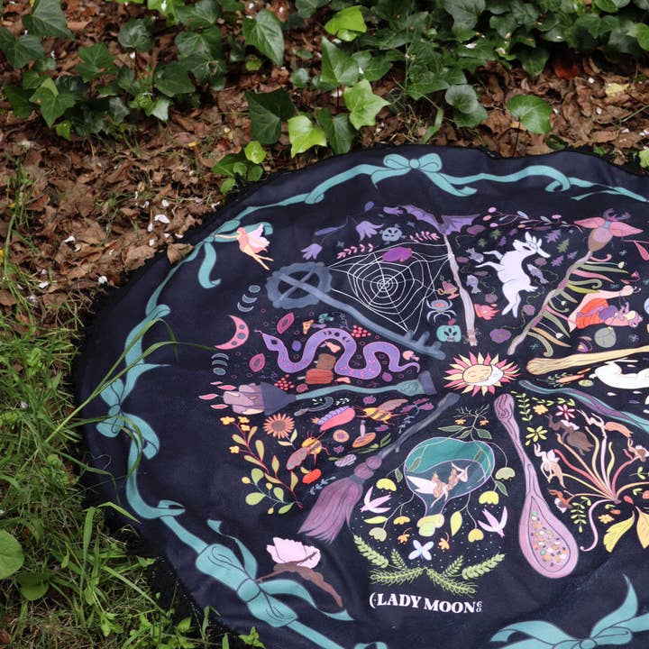 Lady Moon Co.® – wholesale Beach towel – Wheel Of The Fae Traveling Spell Space7