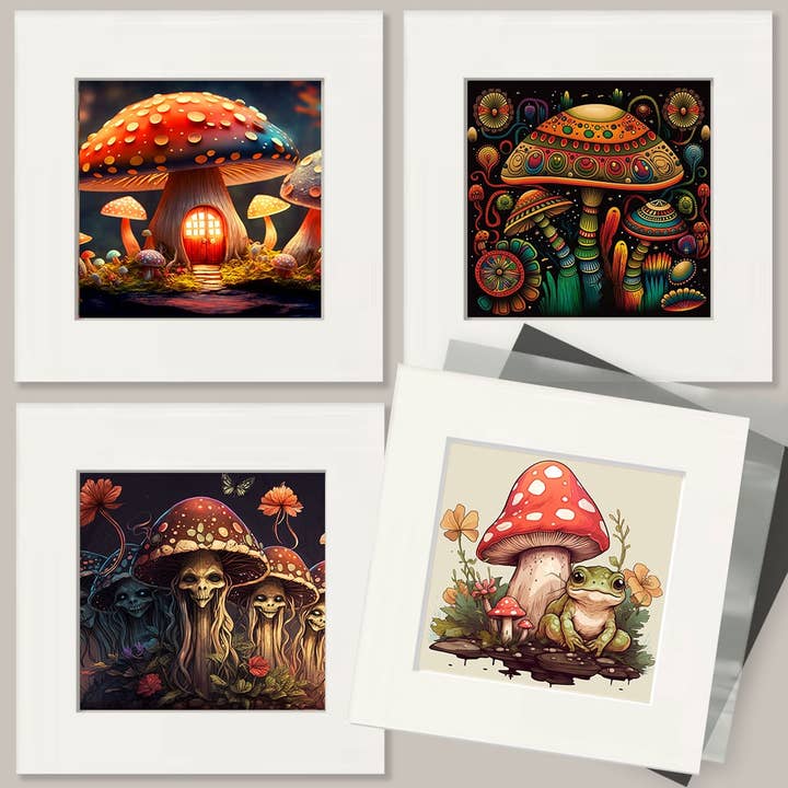 Mowbi – Großhandel Kunstdruck – Kunstdruck Wizard — Keep an Open Mind, 20,3 x 25,4 cm — Mowbi Fantasy Mushrooms Kunstsammlung2