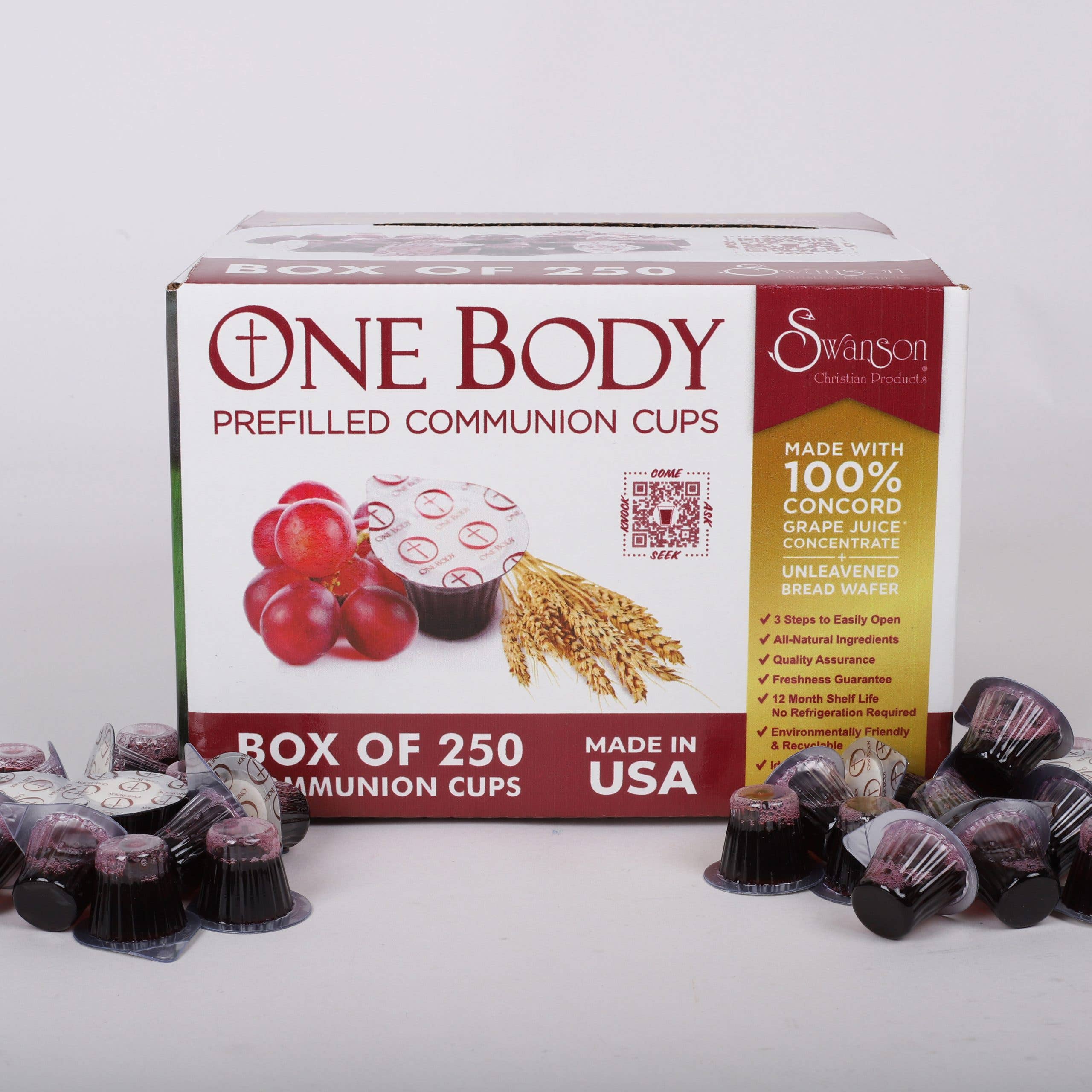 Swanson Christian Products - Wholesale Disposable Cup - Communion Cups One Body Prefilled 250Ct1