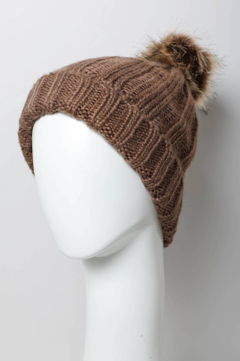 Leto Accessories - Wholesale Beanie - Women's - Winter-Ready Ribbed Faux Fur Beanie 🧶 – Wholesale Supplier21