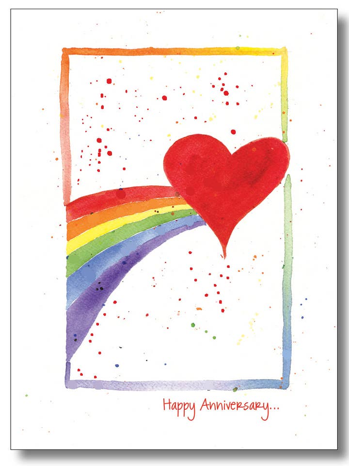 Arco-íris e coração por atacado de WORDS & WATERCOLORS BY PEG CONLEY