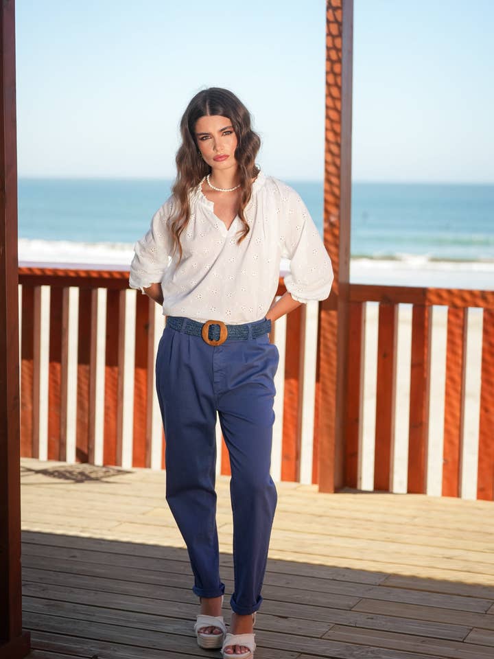 English Embroidered Blouse for wholesale by GUIMANOS