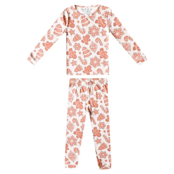 Copper Pearl - Wholesale Sleepwear Set - Kids - 2pc Long Sleeve Pajama Set - Gingerbread