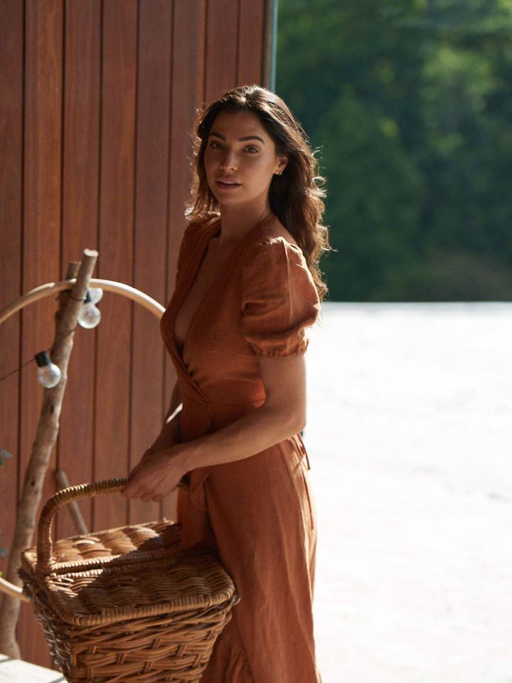 The Mya Dress ~ Terracotta for wholesale by Luna + Sun the Label