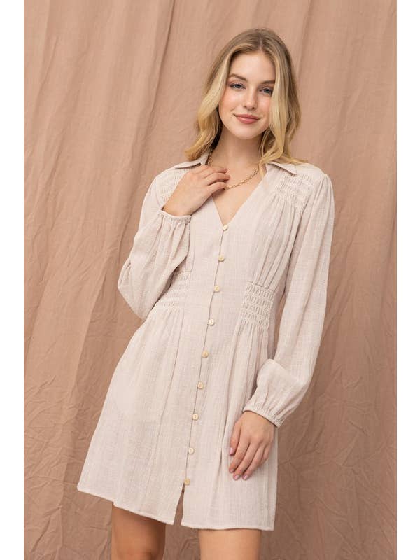 ILLA ILLA - Wholesale Dress - Women's - Cotton Button Down Dress12