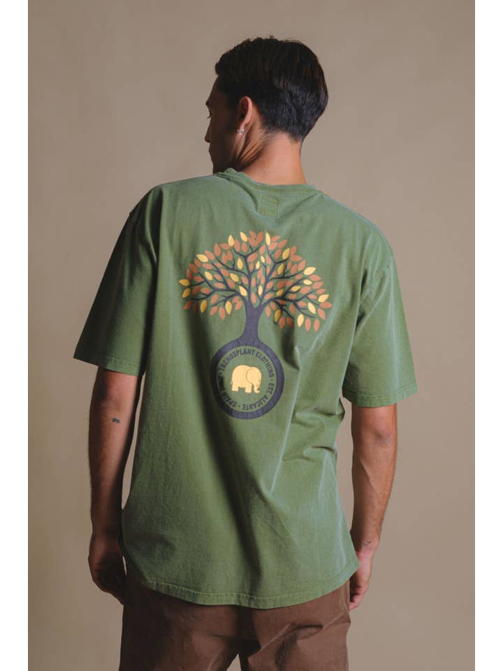 Trendsplant Clothing - Wholesale T-Shirt - Men's - Fafe Pigment T-Shirt Forest Green4
