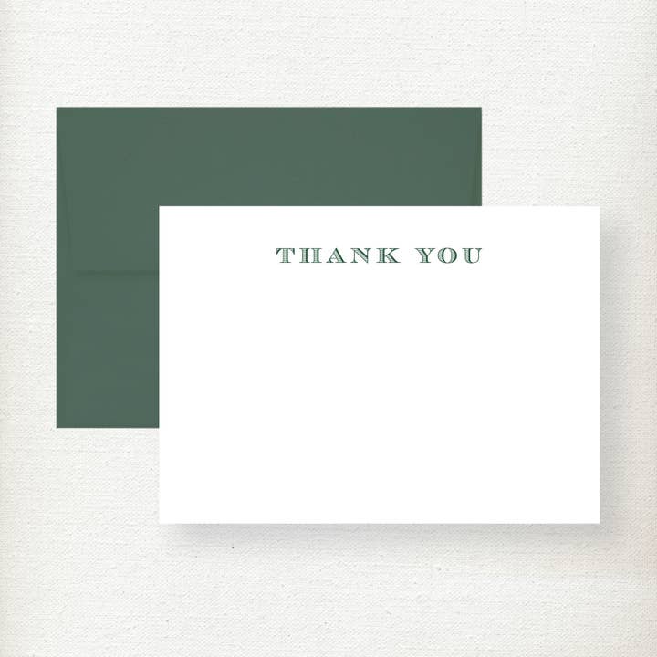Filled Line Thank You Note Card for wholesale by Kramer Drive
