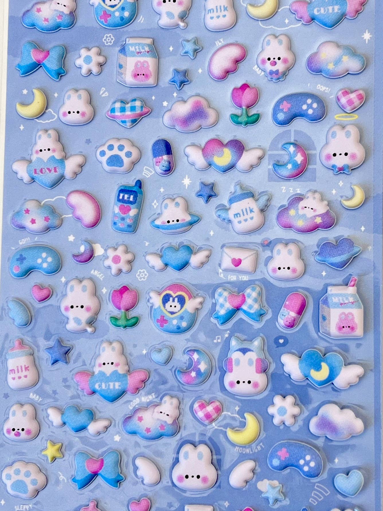 BCmini - Wholesale Sticker - 11023 Tiny Animal Food Court Puffy Assorted Stickers-128