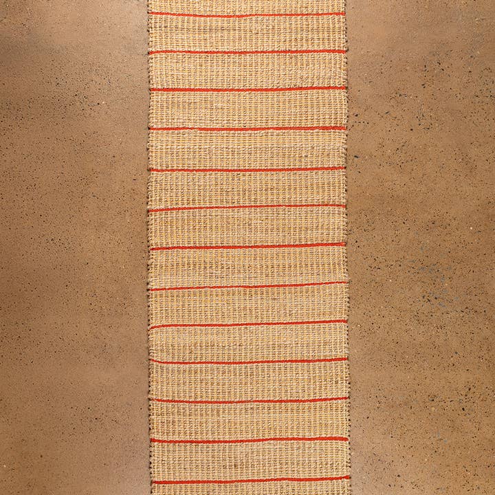 Ian Snow Ltd - Wholesale Runner Rug - Jute & Orange Stripe Runner Rug1