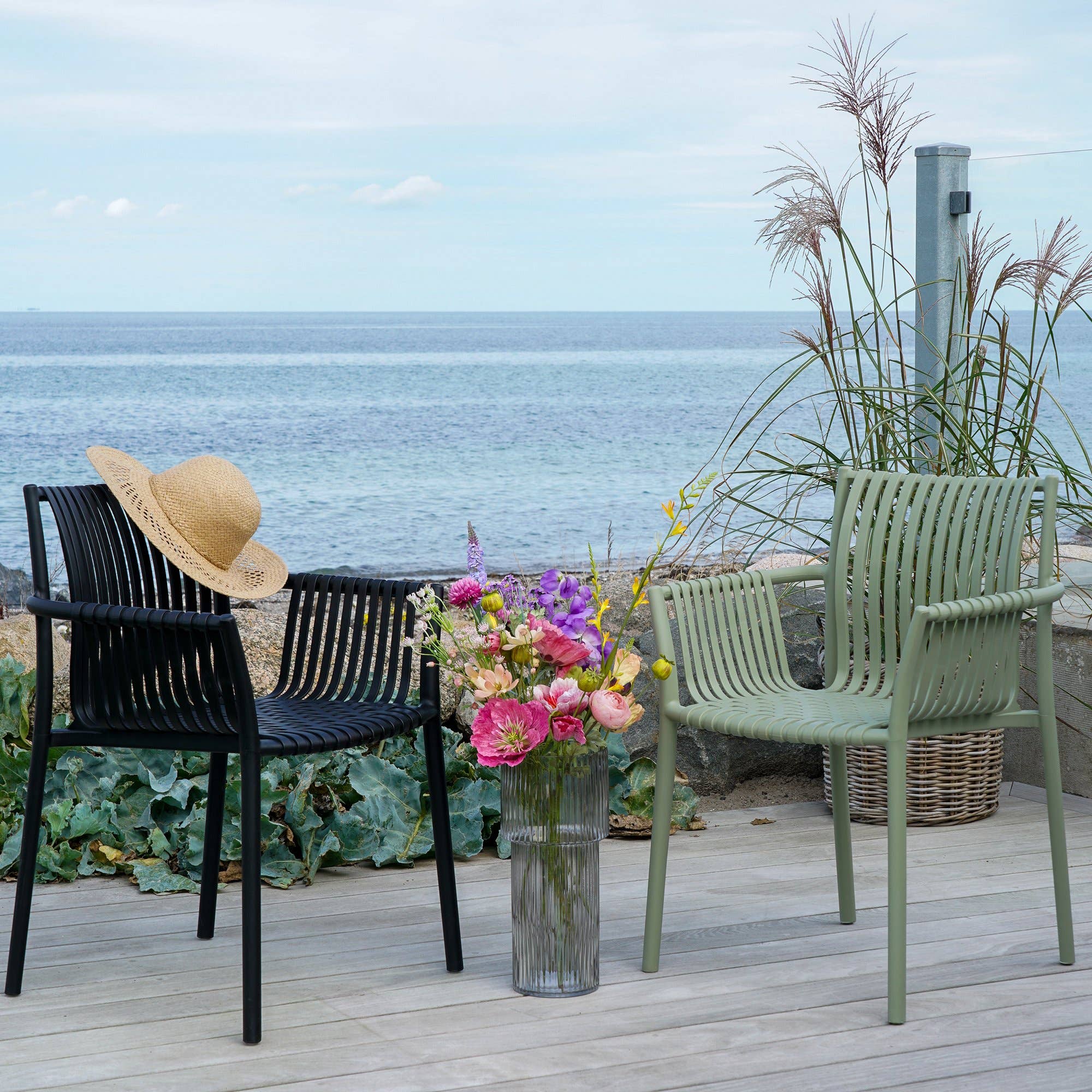 Tulsa Garden Chair - Polypropylene. stackable. green for wholesale on Faire1