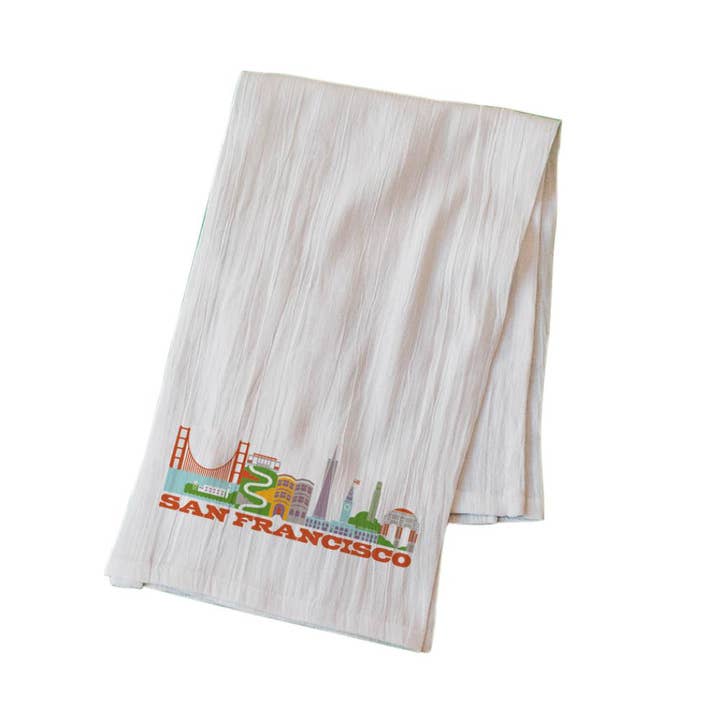 San Francisco Cityscape Tea Towel for wholesale by All Good Living