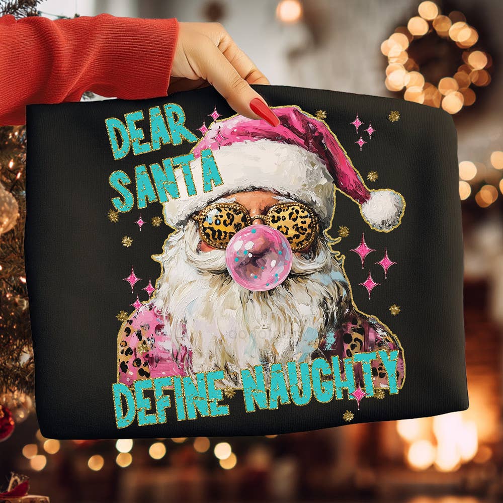 Trendy Transfers - Wholesale Sublimation Transfer - Dear Santa Define Naughty DTF Heat Transfer0