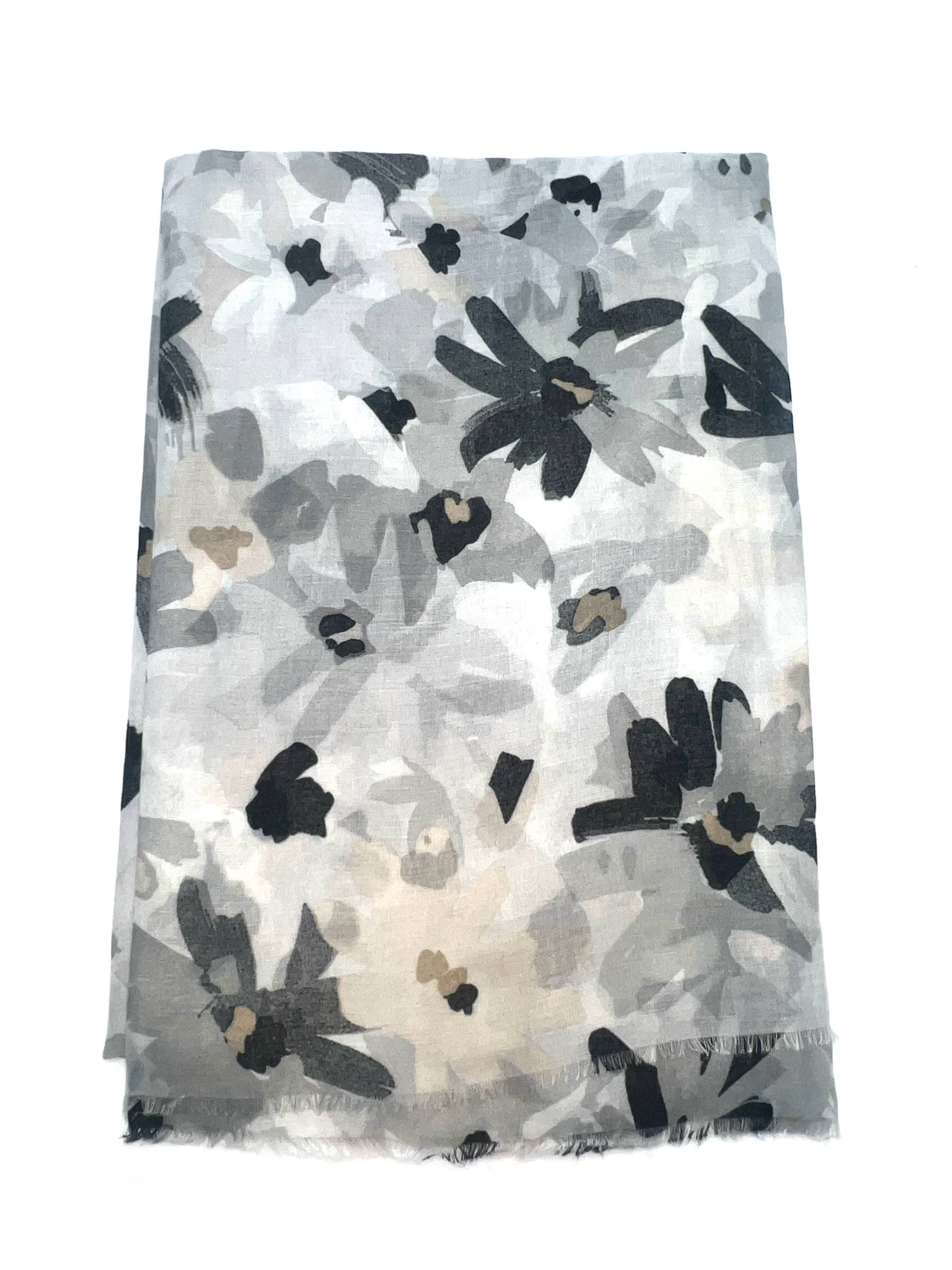 LINETA – Engroshandel Tørklæde - Dame – LN-76 Tørklæde med blomsterprint8