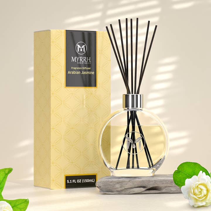 MyrrhUSA - Wholesale Reed Diffuser - Arabian Jasmine Reed Diffuser/8 sticks, 16 case pack0
