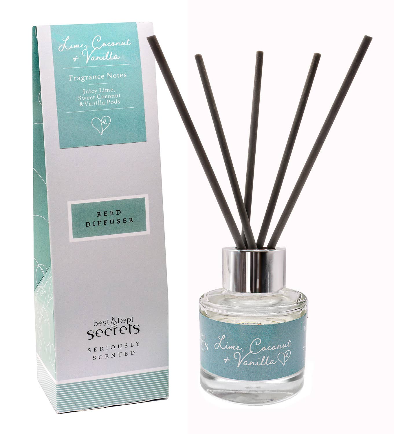 Best Kept Secrets - Wholesale Reed Diffuser - REED DIFFUSERS – 50ML Lime, Coconut and Vanilla0