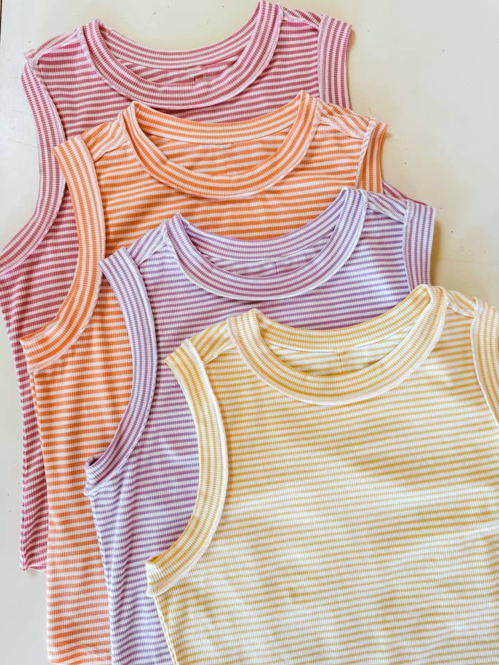 SUMMER BIANCA STRIPED RIBBED TANK for wholesale by BLAKELEY
