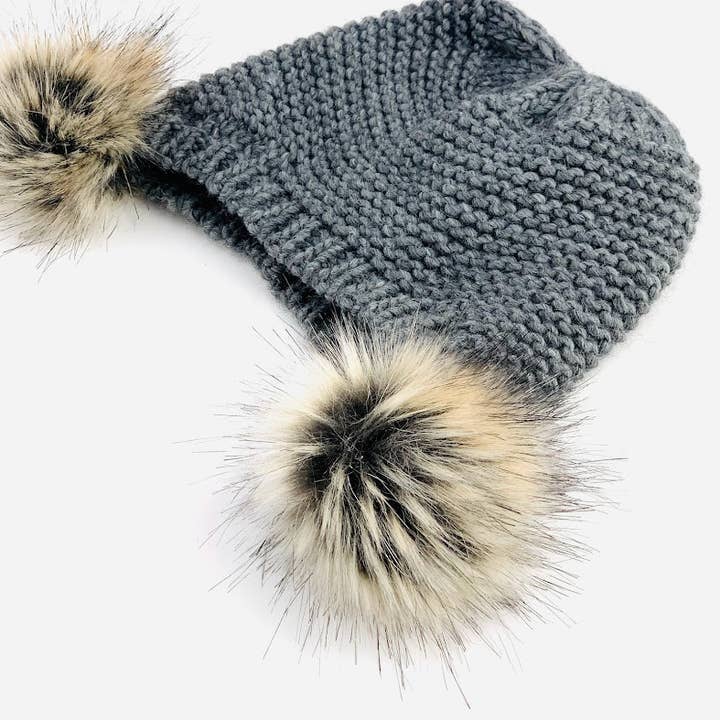 MILANO AMOUR - Wholesale Beanie - Women's - WINTER HAT CAPPELLO CUFFIA DOUBLE PON-PON24