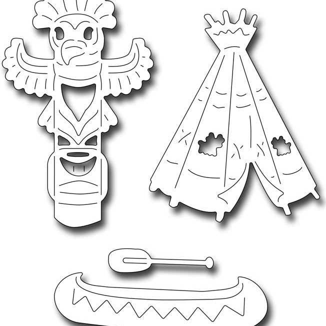 Ecstasy Crafts Distributing – Engroshandel Håndværk forsyninger – Frantic Stamper Precision Die - Indianske ikoner