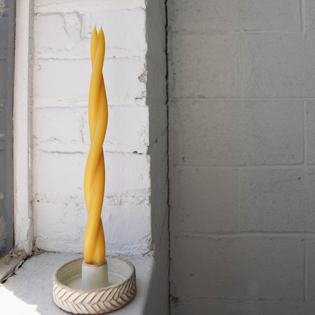 Slow Burn - Wholesale Tapered Candle/Candlestick - Beeswax Taper: Twin Flame (Single)2