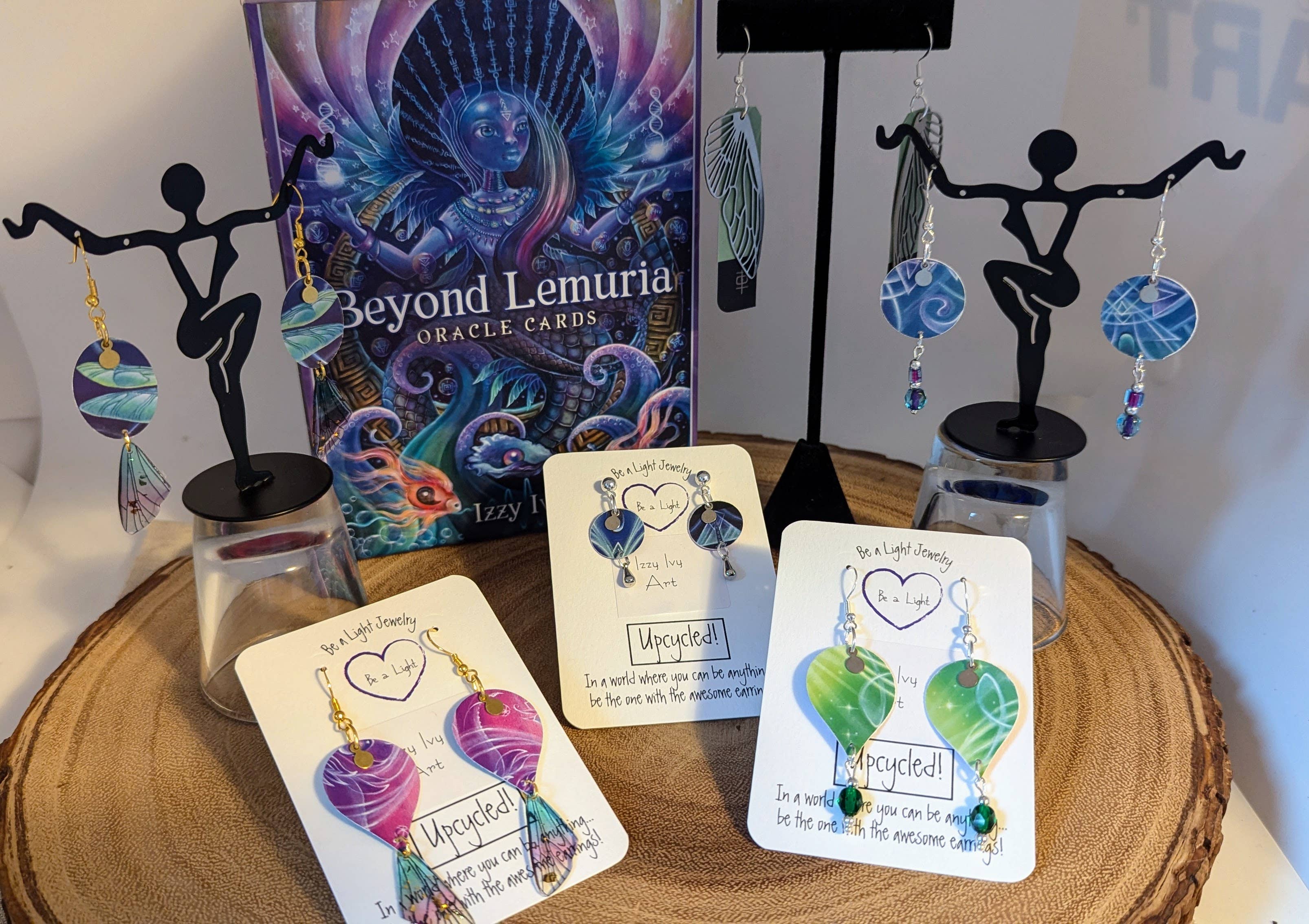 Be a Light Jewelry - Wholesale Dangle Earrings - Women's Art Earrings, Tarot artists, Spiritual, Upcycled1