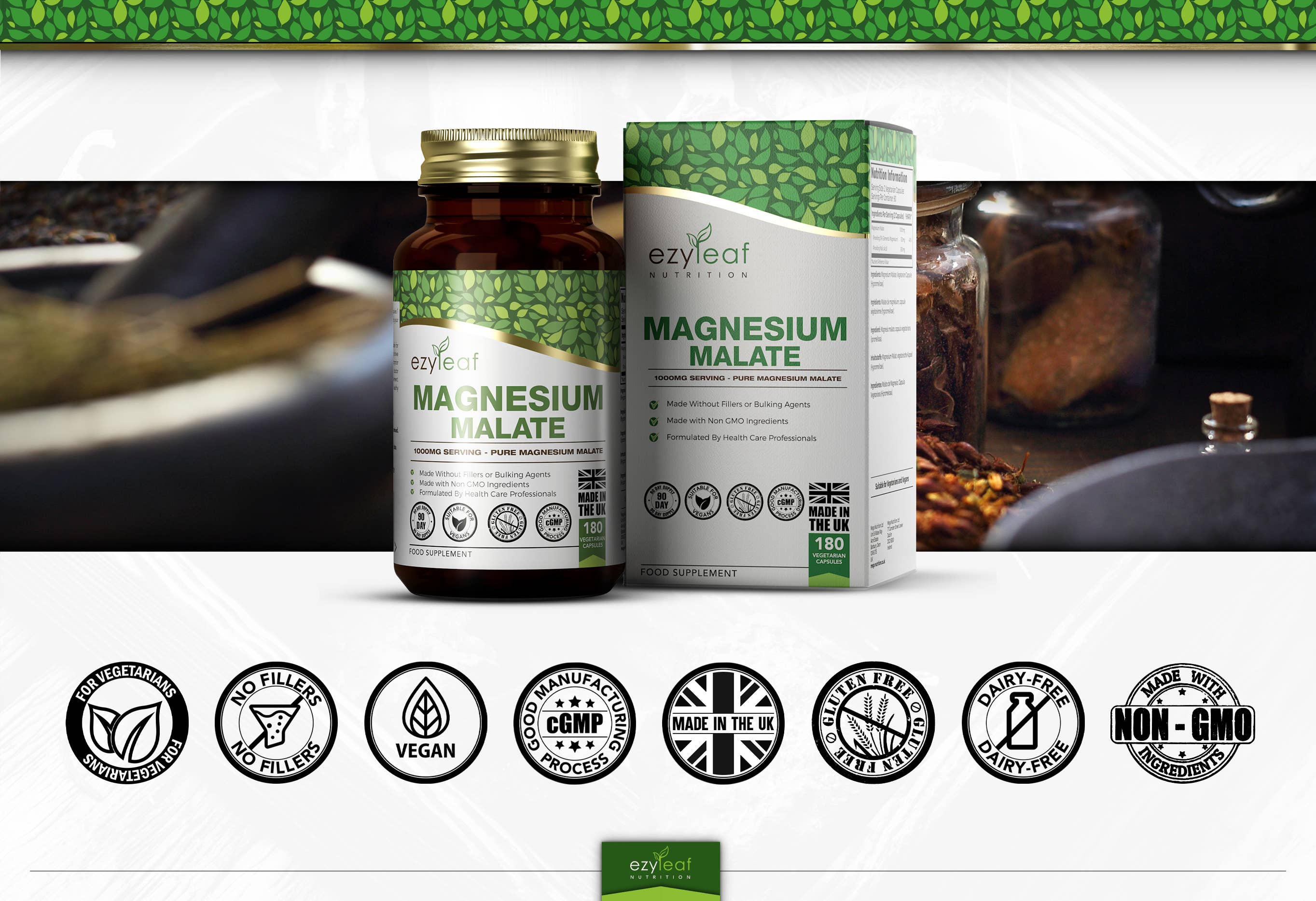 Focus Supplements - Wholesale Oral supplement/vitamin - Magnesium Malate 500g 180 Vegan Capsules7