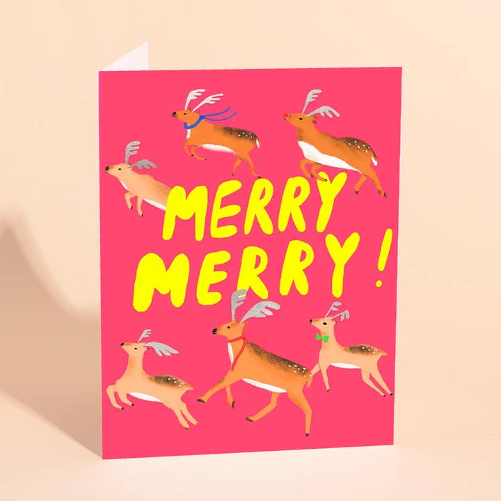 Carolyn Suzuki - Wholesale Christmas Card - TEAM RUDOLPH - Holiday Card0