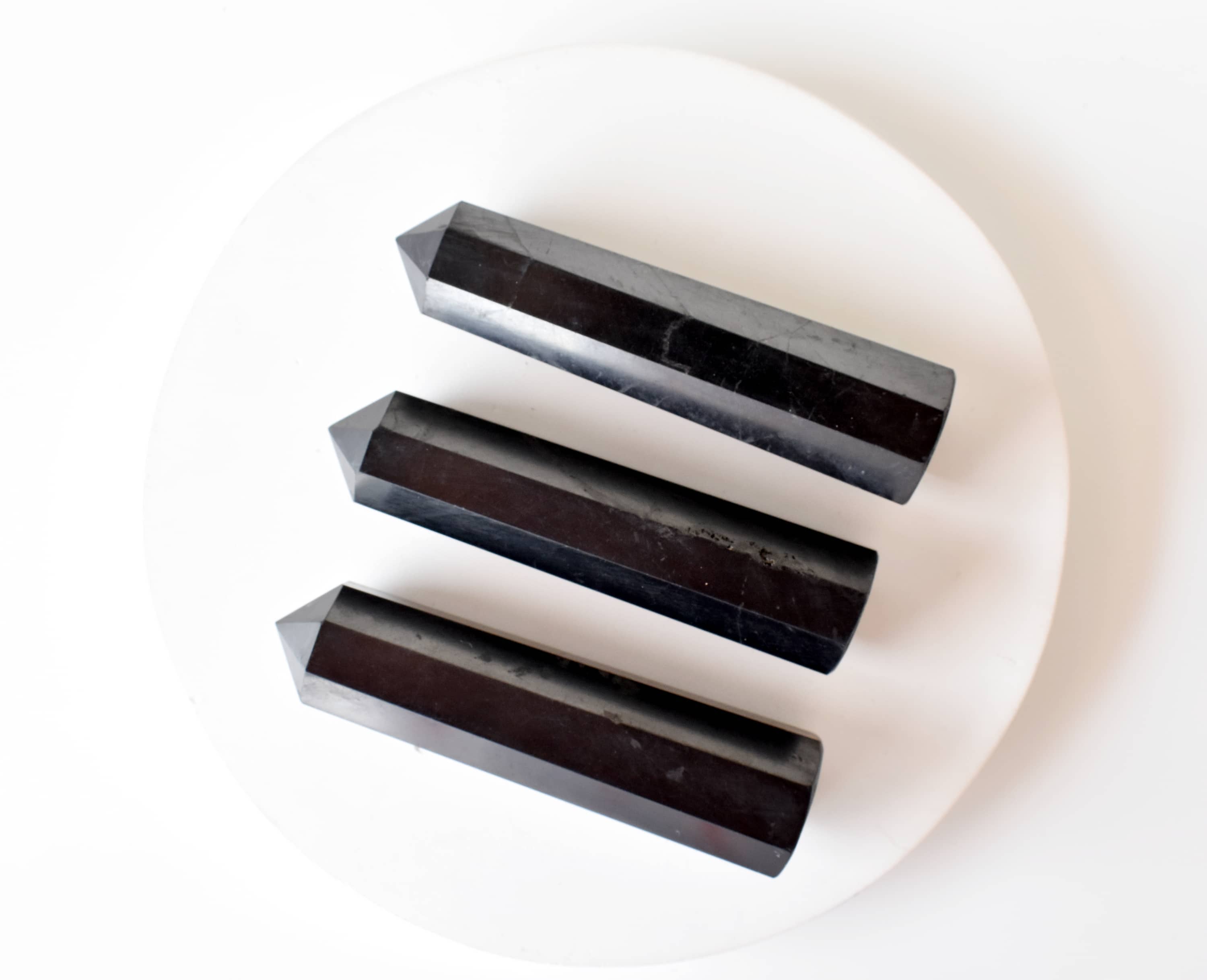 Soothing Crystals - Wholesale Spiritual Stone/Crystal - Healing Obelisk| Black Shungite Crystal Tower |Crystal Point6