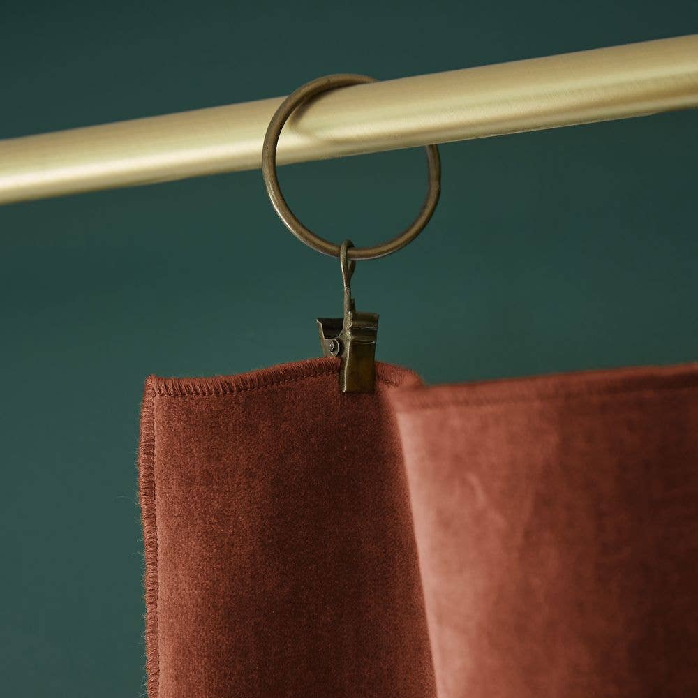 Housse De Rêve - Wholesale Curtain - Adjustable curtain 140x270 cm cotton velvet Terracotta1