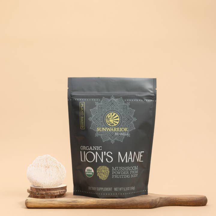 Sunwarrior - Wholesale Powdered Health Drink - Be Well Organic Lion's Mane Mushroom Powder Drink Mix