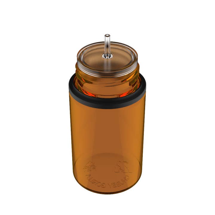 Copackr - Vente Flacon de voyage - Chubby Gorilla - Bouteille Stubby Unicorn de 75 ml - Bouteille ambrée/bouchon noir - V3