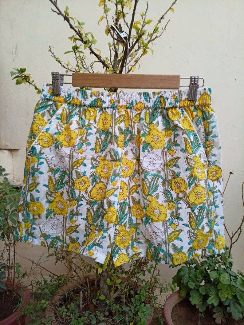 bhavnas boutique - Wholesale Shorts - Women's - Cotton Pants Hand Block Print Shorts Beach Wear Night Wear 2