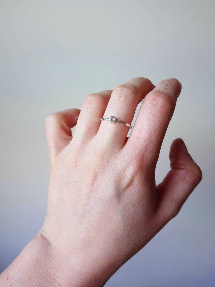 Constellation Aquamarine Ring for wholesale by Pistol and Peach