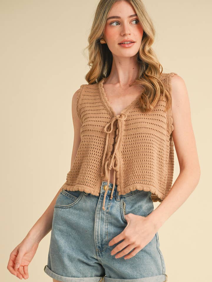 &MERCI – wholesale Tröjväst – Dam – TIE FRONT TRÖJVÄST MSW108720