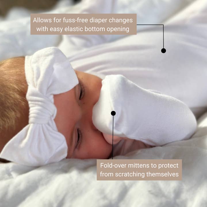 White Bow Headband for wholesale by Pookie Baby