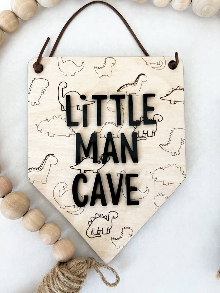 Little Man Cave Sign for wholesale by The Sawdust Mama