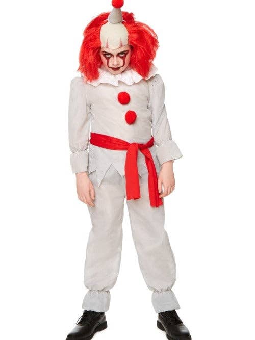 Caufield's Novelty – Großhandel Kostüm – Kinder – Graues Horror-Clown-Kostüm - Jungenkind